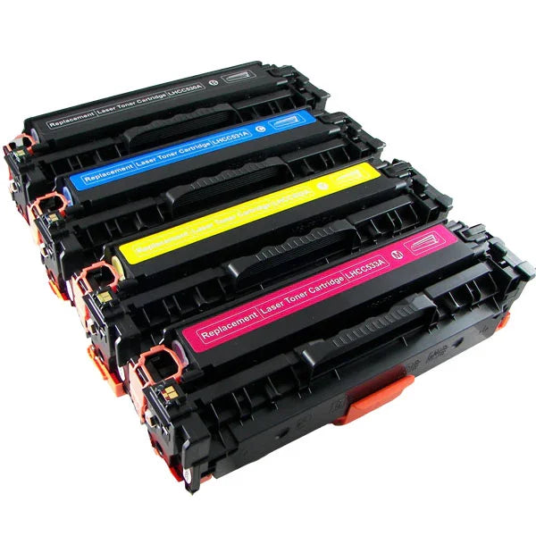 EliveBuyIND® CC530A, CC531A, CC532A, CC533A Compatible Laser Toner Cartridge Set Use for HP LaserJet Cc533a Clj Cp2025 Cp 2025 N/dn/x Printer Series - eBuy UAE